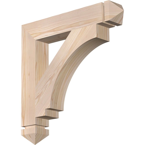 Ekena Millwork Imperial Arts & Crafts Smooth Bracket, Douglas Fir, 3 1/2"W x 22"D x 22"H BKT04X22X22IMP03SDF - main